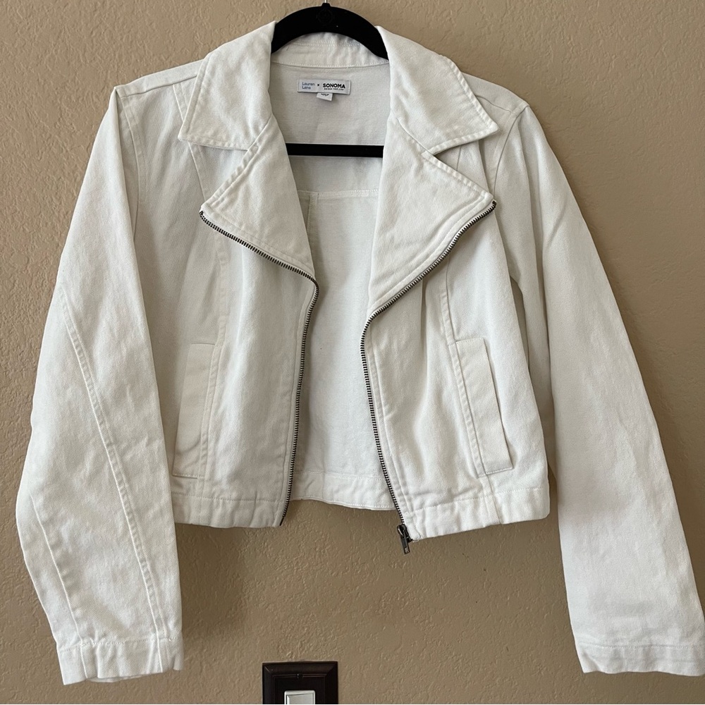 Laren Lane x Sonoma white cropped blazer jacket